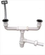 Styron Ktmedencs mosogat braszifon, + 2 leereszt + 1 tlfoly, 40 mm STY-539-5
